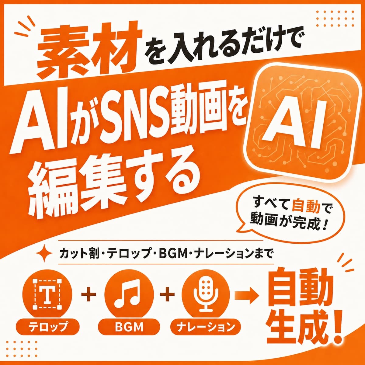 AIがSNS動画を編集する新機能をリリース